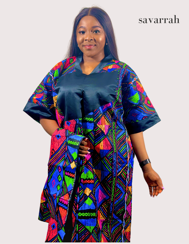 Rich Aunty Boubou with Scarf - Image 2