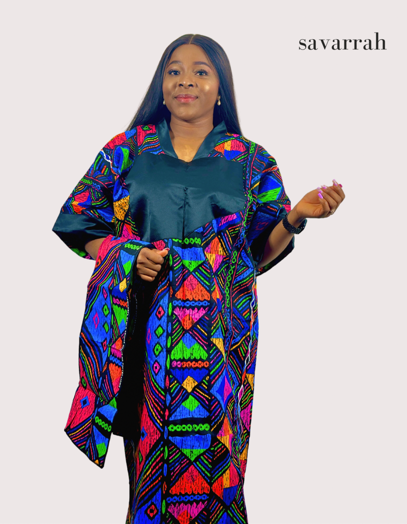 Rich Aunty Boubou with Scarf - Image 3