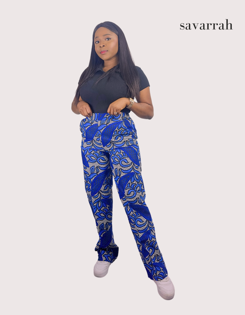 Blue Ankara trousers